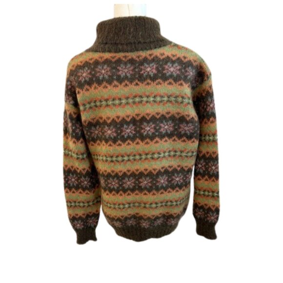 United Colors of Benetton Mohair Blend Fair Isle Sweater XS - Picture 3 of 6